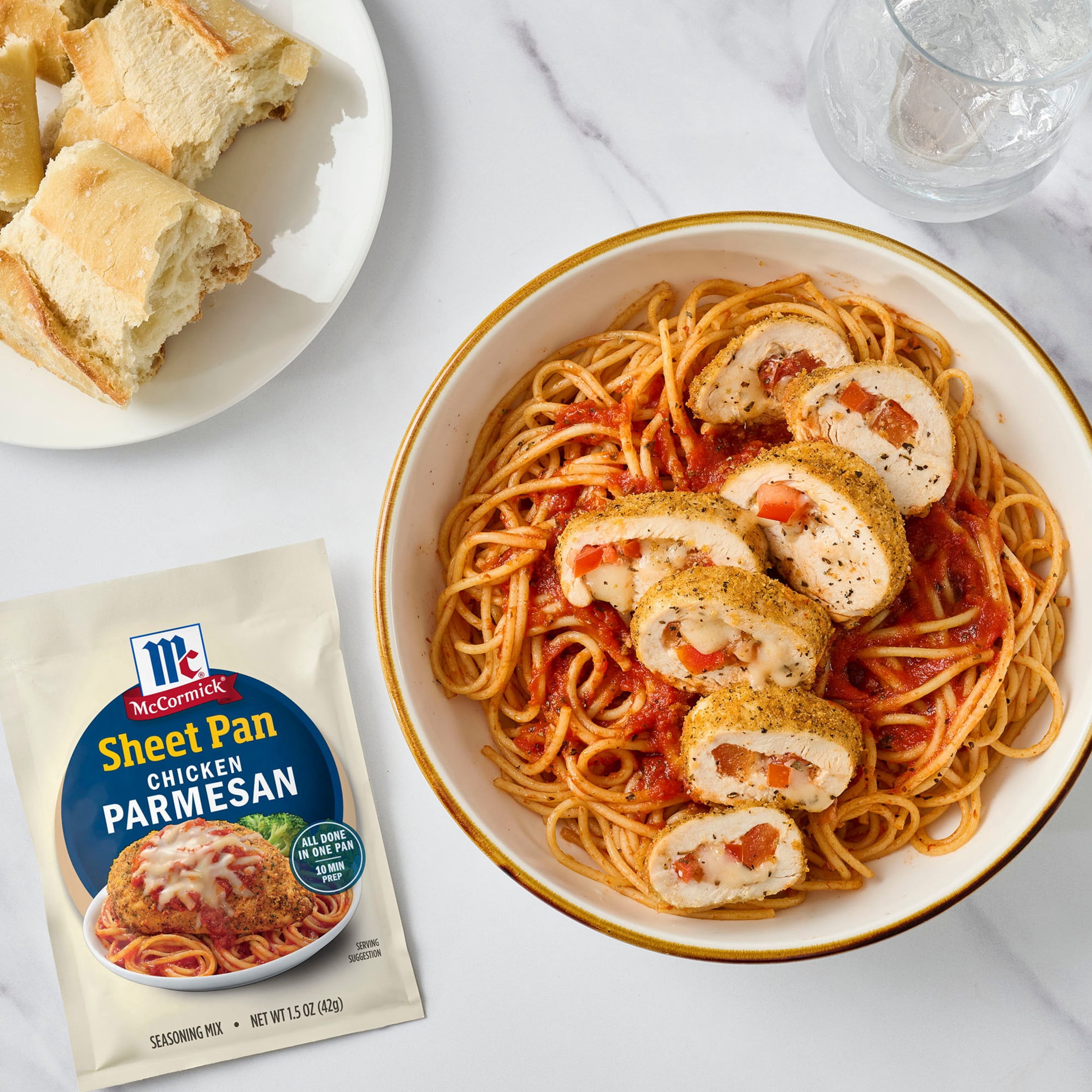 (3 pack) McCormick Chicken Parmesan One Sheet Pan Seasoning Mix, 1.5 oz Packet