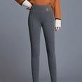 thumbnail image 2 of Invierno Mujer Mantener Caliente Cómodo Elástico Delgado Cintura Alta Zulema Pantalones con forro polar para mujer, 2 of 8
