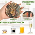 thumbnail image 3 of Woman Of Face 6 Pcs Drink Coasters with Holder Absorbent Coasters Woven Coasters for Drinks Table Desk Protection Home Decor, 3 of 7