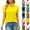 01# Yellow, variant on Cotton Short Sleeve Polo Shirts For Women Collared Lightweight Breathable Golf Tennis Summer Tee,Yellow Xxl