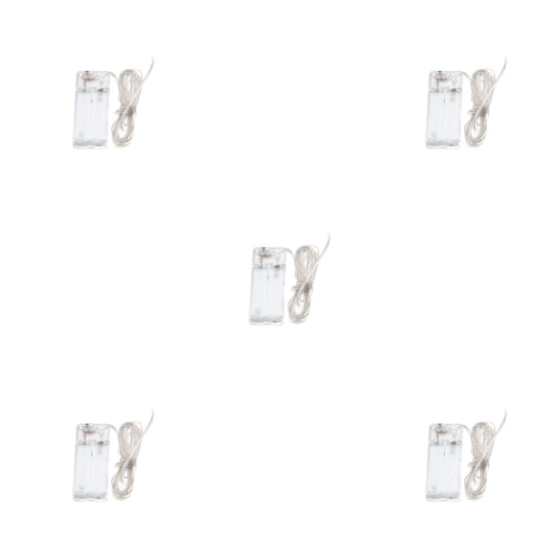 Injueey Lámparas de hadas, adornos artísticos, decoraciones para festivales, luces LED, iluminación decorativa para el hogar, jardín, Blanco Puro/21 Metros 5Conjunto