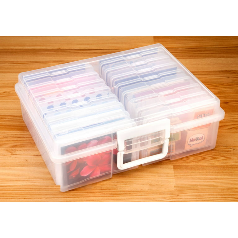 IRIS USA 2 Pack Extra Large 4 x 6 Photo and Embellishment Craft Keeper with  16 cases, Clear, 2 Units - Harris Teeter