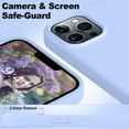 thumbnail image 5 of Compatible with iPhone 12 Case and iPhone 12 Pro Case Slim Liquid Silicone Rubber 4 Layers Full Body Protection Shockproof Phone Case with Soft Anti-Scratch Microfiber Lining - Light Blue, 5 of 14