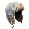 thumbnail image 4 of YUANxueke Trapper Hat for Men Winter Warm Suede Fuzzy Russian Ushanka Trooper Aviator Hats with Ear Flaps, 4 of 5