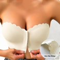 thumbnail image 5 of Sakmal Bralette Women's Bras Strapless Side Smoothing Bandeau Plus Size White Extra Lift Womens Bras L, 5 of 5