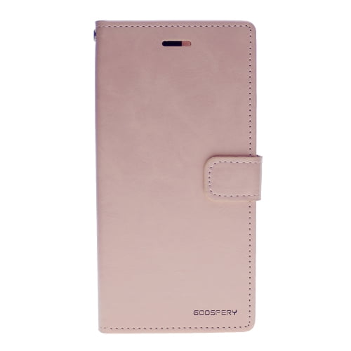 TopSave Goospery Blue Moon w/Magnet Clip Leather Wallet Folio Flip Stand Case for Google Pixel 3, Rose Gold