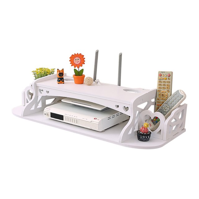 Enrutador De Estante De Pared Decodificador De Caja De Almacenamiento Sin Perforaciones Enrutador De Estante Montado En La Pared Decodificador Inalámbrico De Cable Wi-Fi Advancent HA016073-00