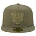 thumbnail image 2 of Men's New Era  Olive Chicago Bears Color Pack A-Frame 59FIFTY Fitted Hat, 2 of 5