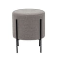 thumbnail image 3 of 7th Haven Inc. WOVENBYRD 16" Modern Round Ottoman with metal base Brown/Cream Polyester, 3 of 5