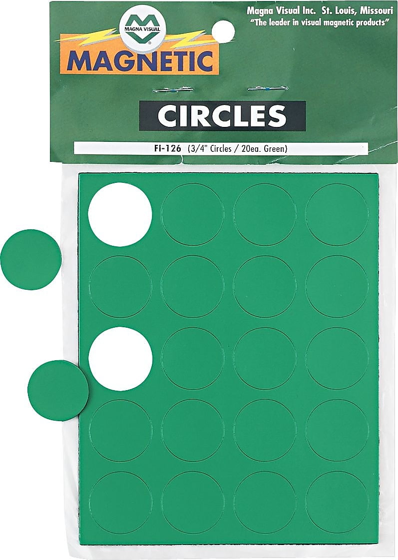 Magna Visual Magnetic Circles Green 20/Pk FI-126 - Walmart.com ...