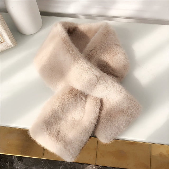 Bufanda de piel de conejo Rex estilo mujer otoño e invierno imitación de piel todo fósforo Poise Mao Mao bufanda color sólido felpa cuello pequeño conjunto