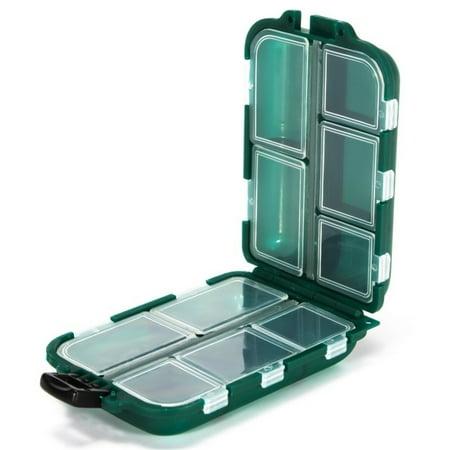 JikouIivo Fishing Tackle Box Tackle Boxes Organizer with Removable Adjustable Dividers Plastic Fishing Storage Organizer Boxes Fishing Accessories for Fishing Lure Bait jigs(Green)