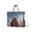 thumbnail image 2 of Eagle in Iceberg Corduroy Tote Bag Handbag Large Messenger Bag Shoulder Crossbody Zipper Bag Purse, 2 of 8