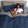 thumbnail image 4 of Bare Home Microfiber 7-Piece Dark Blue and Light Gray Bed in a Bag, Queen, 4 of 5