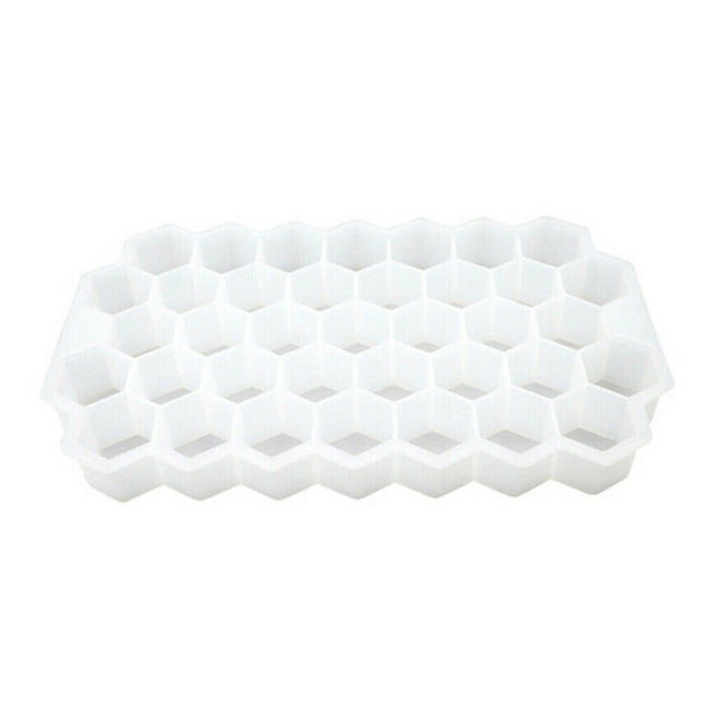 Billuyoard Molde de cubo de hielo de silicona grande 2 en 1 portátil Dropshipping con tapa, herramientas para hacer cubos que ahorran espacio para Herramientas y accesorios para hornear Blanco Billuyoard HA001574-03