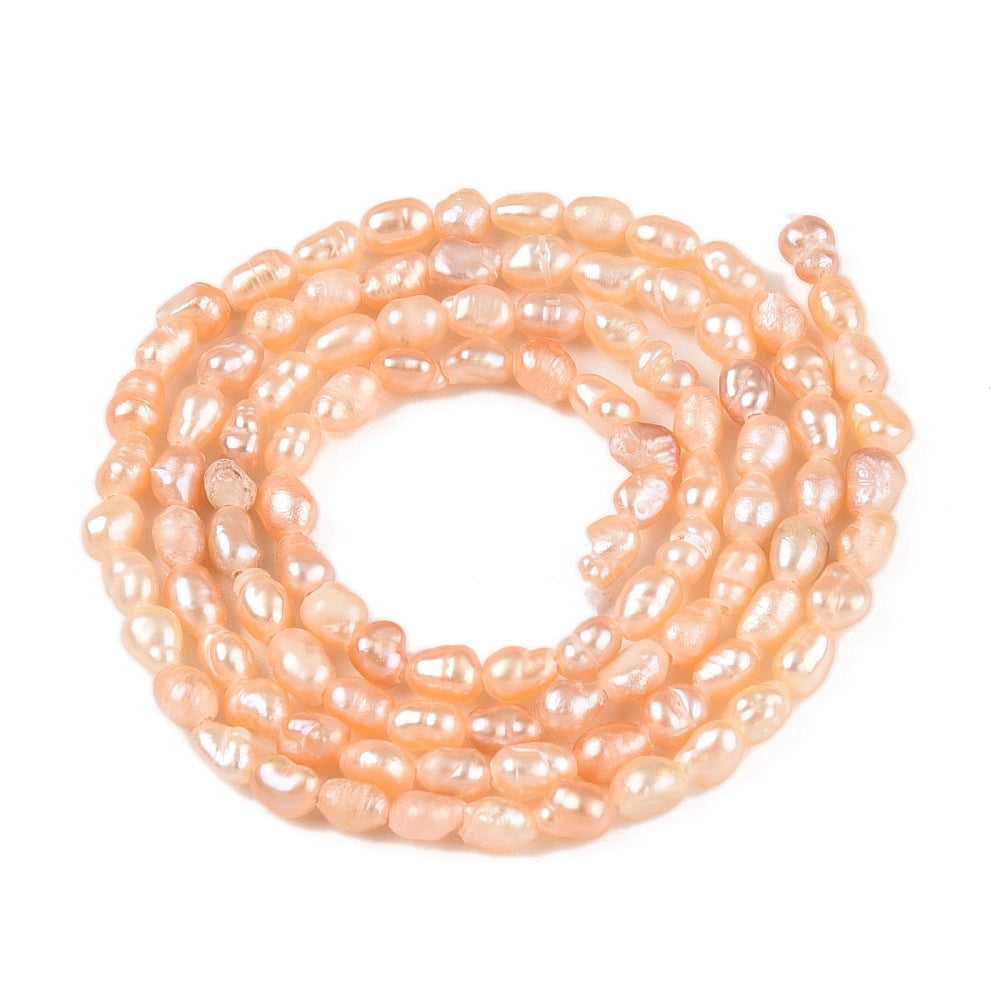Natural Cultured Freshwater Pearl Beads Strands Rice Mixed color 2.5~4.5x1.5~2.5mm Hole: 0.5mm 79~81pcs/strand 13.78 inch(35cm)