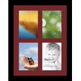 thumbnail image 1 of collage photo frame single mat with 4-5x7 openings and  black frame., 1 of 2