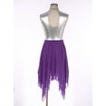 thumbnail image 5 of Nyeemya Womens Praise Contemporary Dance Dress Metallic Sleeveless Liturgical Dance Dress Tunic Purple 3XL, 5 of 7