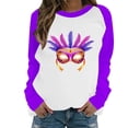 thumbnail image 3 of TaTaai Hoodies Shirts for Women Early Fall Long Sleeve Tops Vintage Graphic Outfits Tops Fashion Pullover Tees Gift, 3 of 6