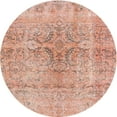 thumbnail image 1 of Ahgly Company Indoor Round Contemporary Sunrise Orange Persian Area Rugs, 7' Round, 1 of 6