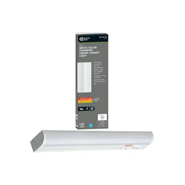 Commercial Electric Plug-In 12 inch Linkable LED Undercabinet Light Task Under Counter Kitchen Lighting 3 Color Temperature Options