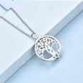 thumbnail image 4 of JO WISDOM Women Necklace,925 Sterling Silver Tree of Life Yggdrasil Pendant Necklace with AAA Cubic Zirconia, 4 of 6