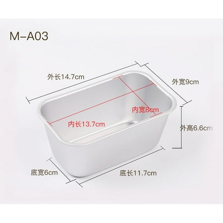 

Aluminium Loaf Pan Rectangle Baking Ca Mold Bread Tin Tray Non-Stick Cheese Box Brownie Ca Decorating Tools