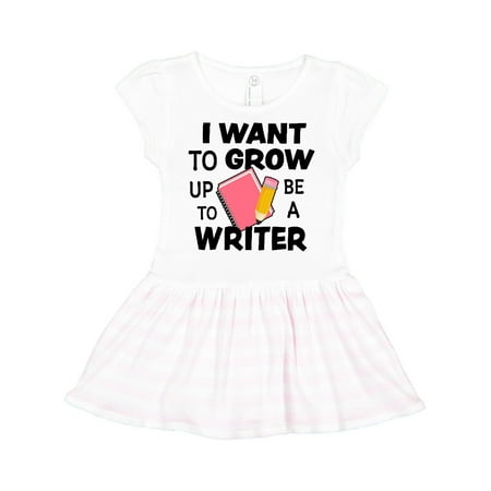 

Inktastic I Want To Grow Up To Be A Writer Gift Toddler Girl Dress