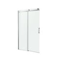 thumbnail image 6 of Rhodes Series 45-48"W x 76"H Sliding Frameless Shower Door in Brushed Nickel with Tsunami Guard Tempered Glass, 6 of 10