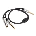 thumbnail image 2 of Cable divisor en Y Bling Bling 6,35 mm a doble 6,35 mm para amplificador de micrófono 19,7 pulgadas, 2 of 12
