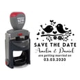 thumbnail image 1 of Printtoo Personalized&nbsp;Round Black Self Inking Save The Date Stamp Custom Getting Married Heavy Duty Rubber Stamper-45 mm, 1 of 6