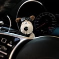 thumbnail image 2 of Plush Puppy Clutch Decoration Car Wiper Turn Signal Switch Ornaments kawaii Bowknot Dog Car Wiper Doll Auto Interior Accessories, 2 of 10