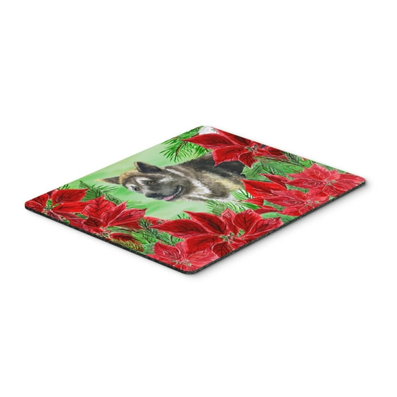 American Akita Poinsettas Mouse Pad Hot Pad or Trivet
