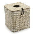 thumbnail image 2 of Square Tissue Box Cover, Woven Napkin Holder Decorative for Bathroom Farmhouse (Whitewash, 5.5 x 5.5 x 5.5 Inch), 2 of 8