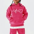 thumbnail image 4 of Mercatoo Girls Oversized Heart Hoodies Fall Winter Trendy Pullover Hoodie Pocket Personalized Graphic 𝐇ooded Sweatshirts, 4 of 5