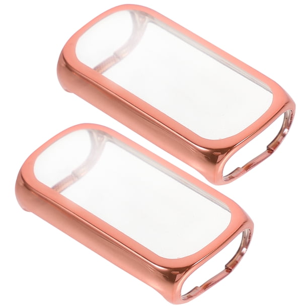 Cajas protectoras de pantalla de reloj de 2 piezas Mire la cáscara de parachoques compatible con Fitbit Luxe