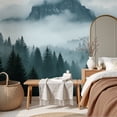 thumbnail image 6 of Wallpaper Misty Mountain Landscape Pine Trees Clouds Peel and Stick Wall Murals 69"H x 96"W Removable PVC Wall Paper Self-Adhesive Wall Paintings Art Decor for Bedroom Living Room, 6 of 7
