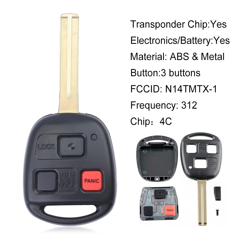 AntiTheft Automotive N14TMTX1 Car Key Fob Keyless Entry Remote fits