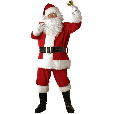 Deluxe Luxury Santa Suit - Rubie's® Regal Deluxe Plush Santa Suit 6 pc Bag