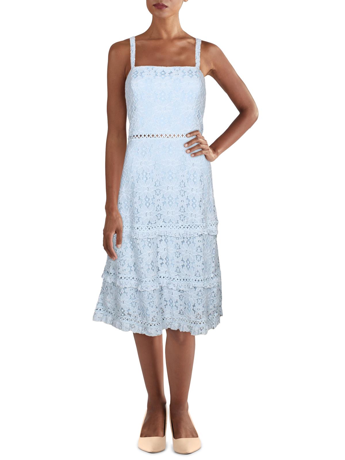 Aqua Womens Eyelet Lace Cocktail Dress 