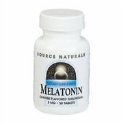 Source Naturals Melatonin 5 mg Lozenges, Orange, 50 Ct
