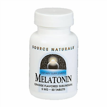 Source Naturals Melatonin 5 mg Lozenges, Orange, 50 Ct