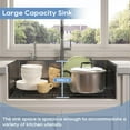 thumbnail image 3 of DELUXE LIVING 33 Inch Drop In Kitchen Sink with Accessories, 16 Gauge Single Bowl 304 Stainless Steel Sink, Workstation Kitchen Sinks 3 Accessories include Drain Strainer, Gun black, 3 of 8