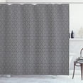 thumbnail image 1 of Ambesonne Geometric Shower Curtain, Circular Honeycomb, 69"Wx84"L, Grey Black White, 1 of 3