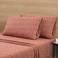 thumbnail image 4 of Mainstays 100% Cotton Extra Soft Jersey Bed Sheet Set, Queen, Red Canyon Crackle, 4 Pieces, 4 of 6