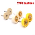 thumbnail image 4 of Arkzeo 2XWhite Yellow Shape Handle Mirror Polishing Cotton T Style Polish Buffing Wheel Yellow cloth wheel, 4 of 6