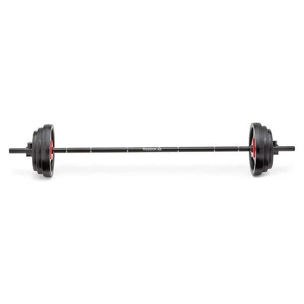 RSWT-16091 Home Gym Exercise Weight Set w/Pump Bar, Pounds, Black -