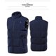 thumbnail image 2 of Chaleco calefaccionado para hombre con capucha desmontable, 9 zonas de calor, chaleco de caza calefaccionado para caza y esquí al aire libre en invierno, sin batería (3XL rojo) XL, gris, 2 of 5
