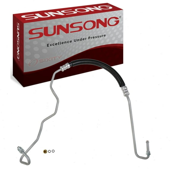 Sunsong Hydroboost To Gear Power Steering Pressure Line Hose compatible with Chevrolet Silverado 3500 HD 2007-2010