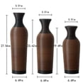thumbnail image 3 of Handmade Rattan Floor Vase (Set Of 3), Tall Vase, Two-Tone Finish, Flower Decorative Vase, 3 of 7